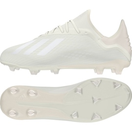 Adidas X 18.2 Fg M DB2181 fotbollsskor vit