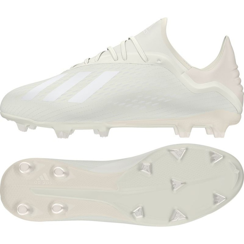 Adidas X 18.2 Fg M DB2181 fotbollsskor vit