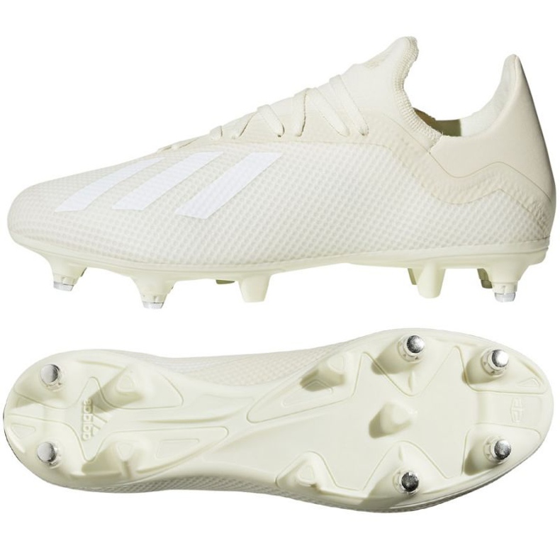 Adidas X 18.3 Sg M D97851 fotbollsskor vit vit