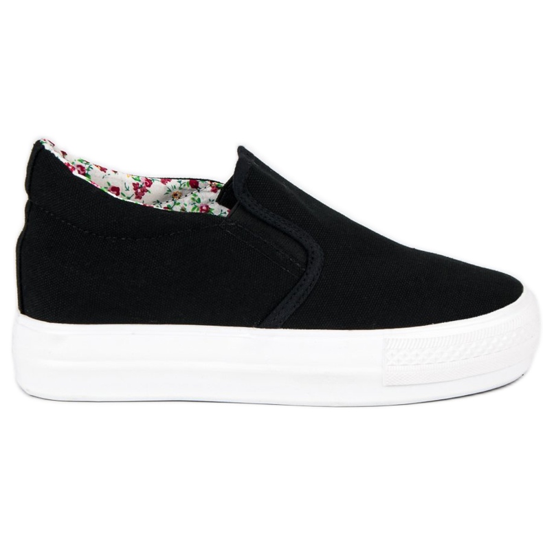 J. Star Svarta sneakers på en kil