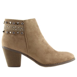 Beige stövlar för kvinnor L3526 Khaki