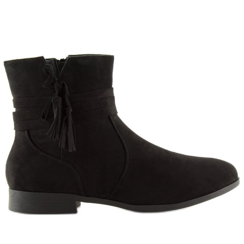 Svarta stövlar i mocka LL022 Svart