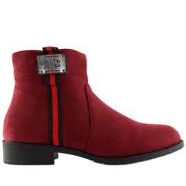Stövletter mocka burgunder 100-913B0-2 Röd