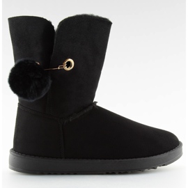 Svart emusy med pompon SP04P svart