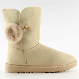 Emusy med pompongbeige SP04P beige