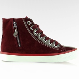 Velvet ankel sneakers BKA-88 II-GAT röd