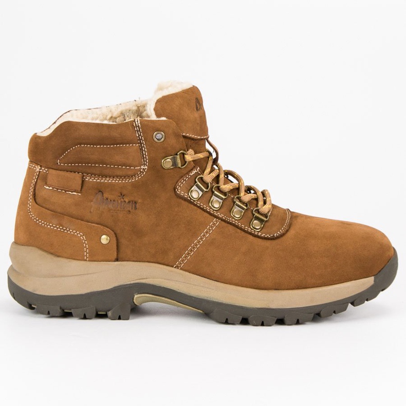 American Club Amerikanska läderfångare för män brun