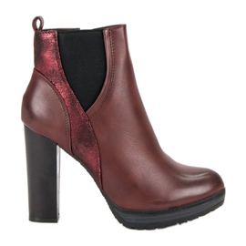 Erynn Sexiga vinröda stövlar