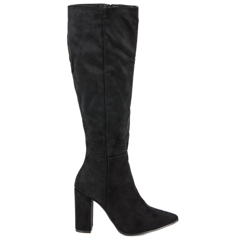 Small Swan Högklackade stövlar i mocka svart