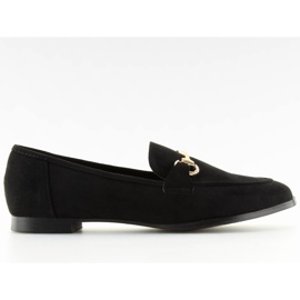 Kvinnors svarta loafers 369-11 II-GAT