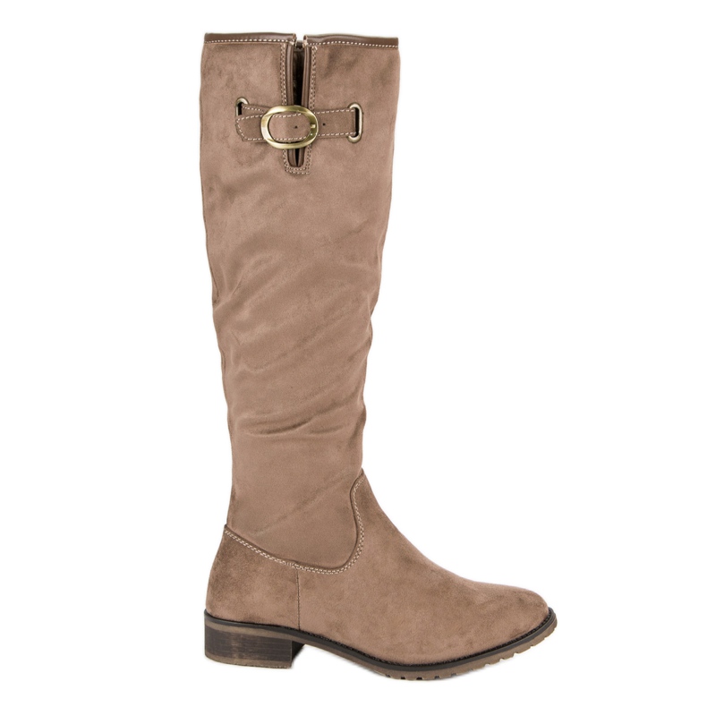 Super Me Klassiska stövlar i mocka brun