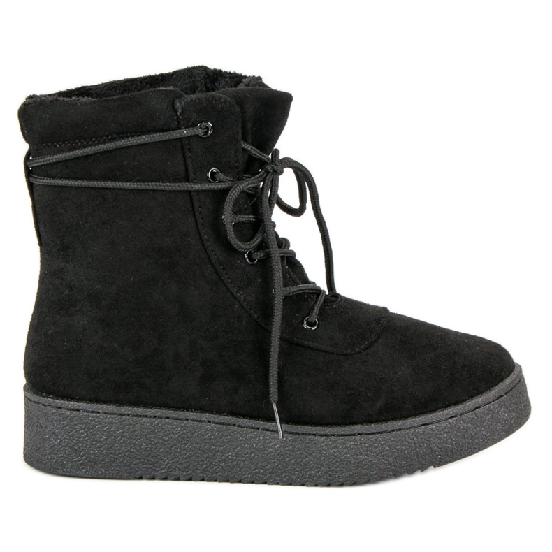 Anesia Paris Snörskor på plattformen svart