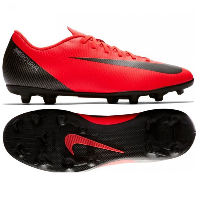 Nike Mercurial Vapor 12 fotbollsskor röd