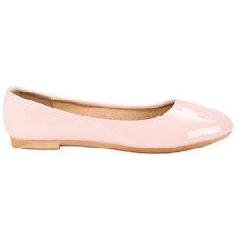 Top Shoes Lackerade ballerinor rosa