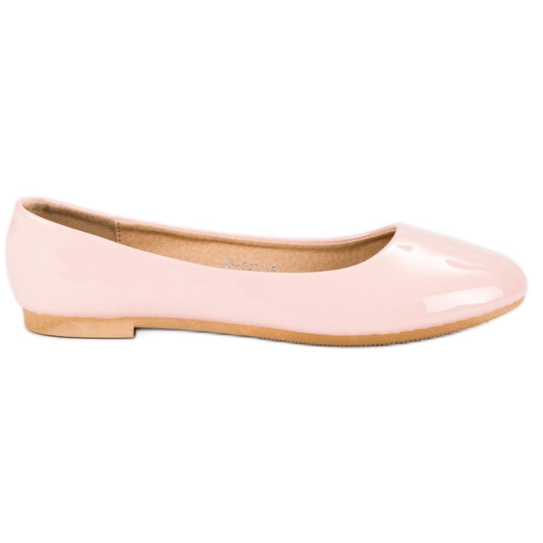 Top Shoes Lackerade ballerinor rosa