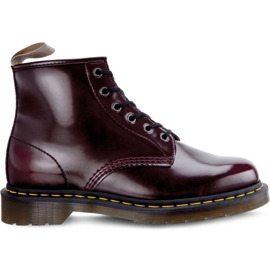 Dr. Martens Vegan 101 Cherry Red Cambridge Brush mångfärgad röd