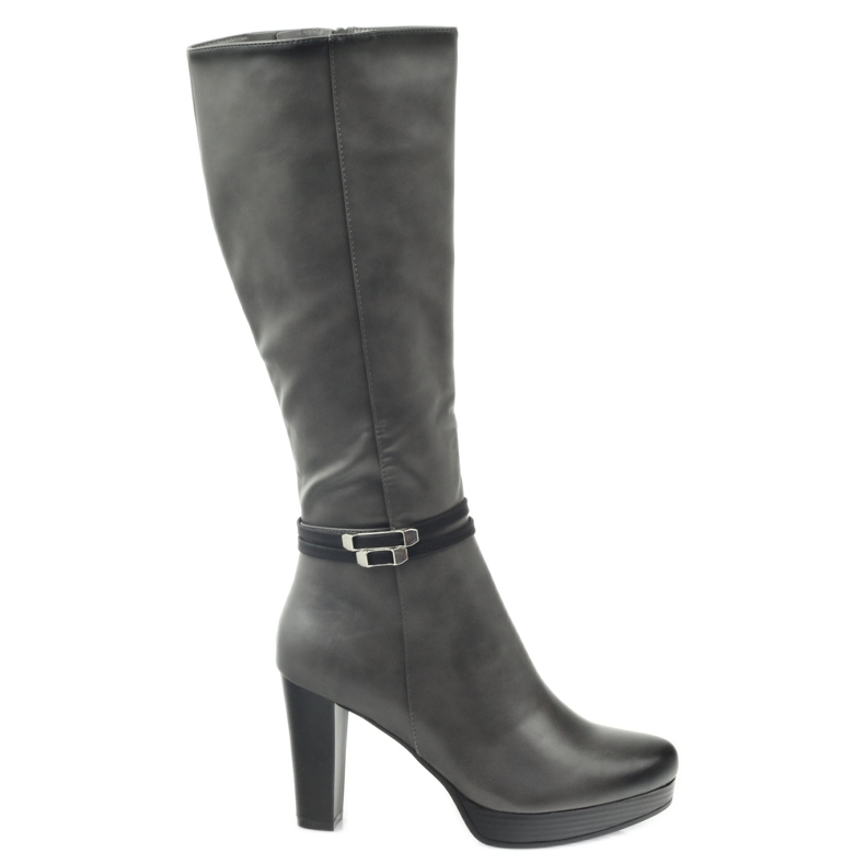 M.Daszyński Stövlar på stolpen Daszyński AM61 svart grå