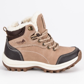 Arrigo Bello Pojkors skor med fårskinn brun