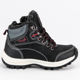 Arrigo Bello Pojkors skor med fårskinn svart