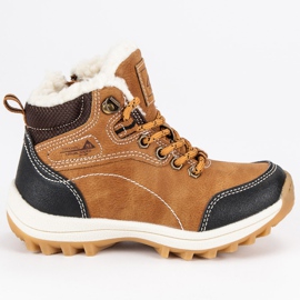 Arrigo Bello Pojkors skor med fårskinn brun