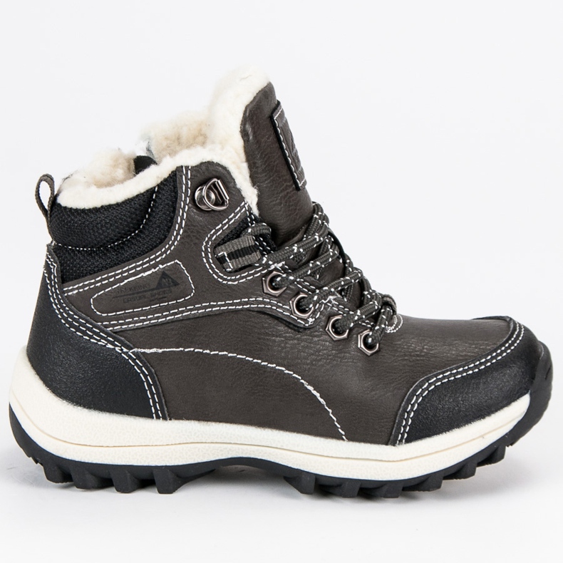 Arrigo Bello Pojkors skor med fårskinn grå