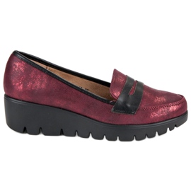 Kylie Wedge loafers röd