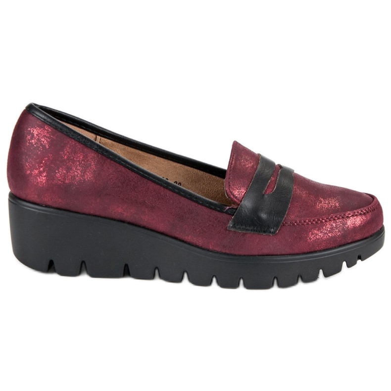 Kylie Wedge loafers röd