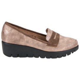 Kylie Wedge loafers beige