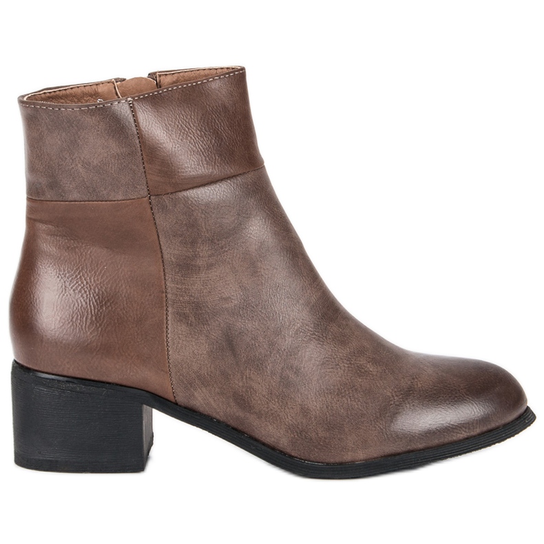 Small Swan Klassiska högklackade stövlar svart brun