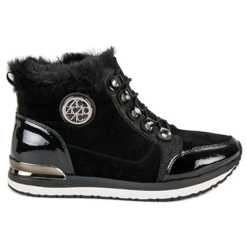 Aclys Moderiktiga knutna sneakers svart