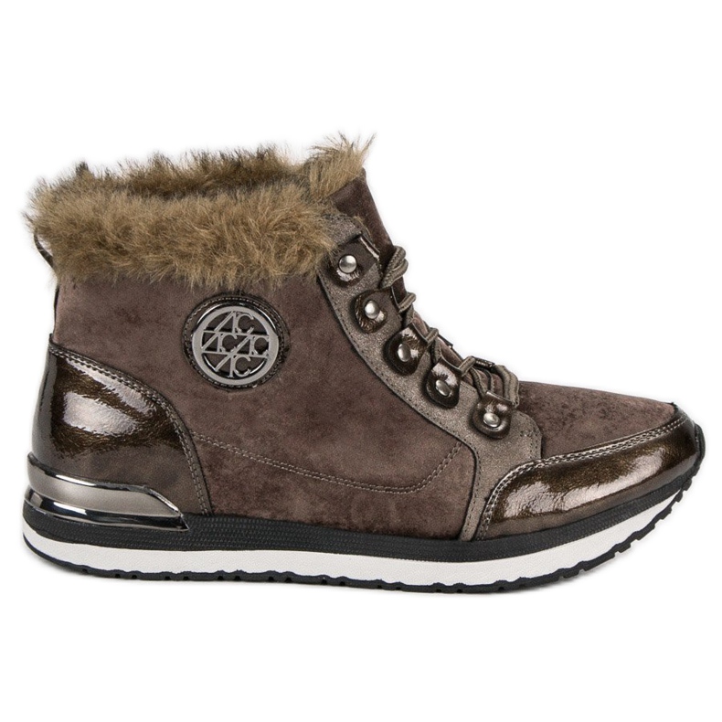 Aclys Moderiktiga knutna sneakers brun