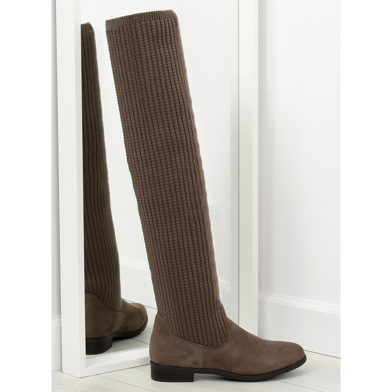 Bruna musketeerstövlar BM102 khaki