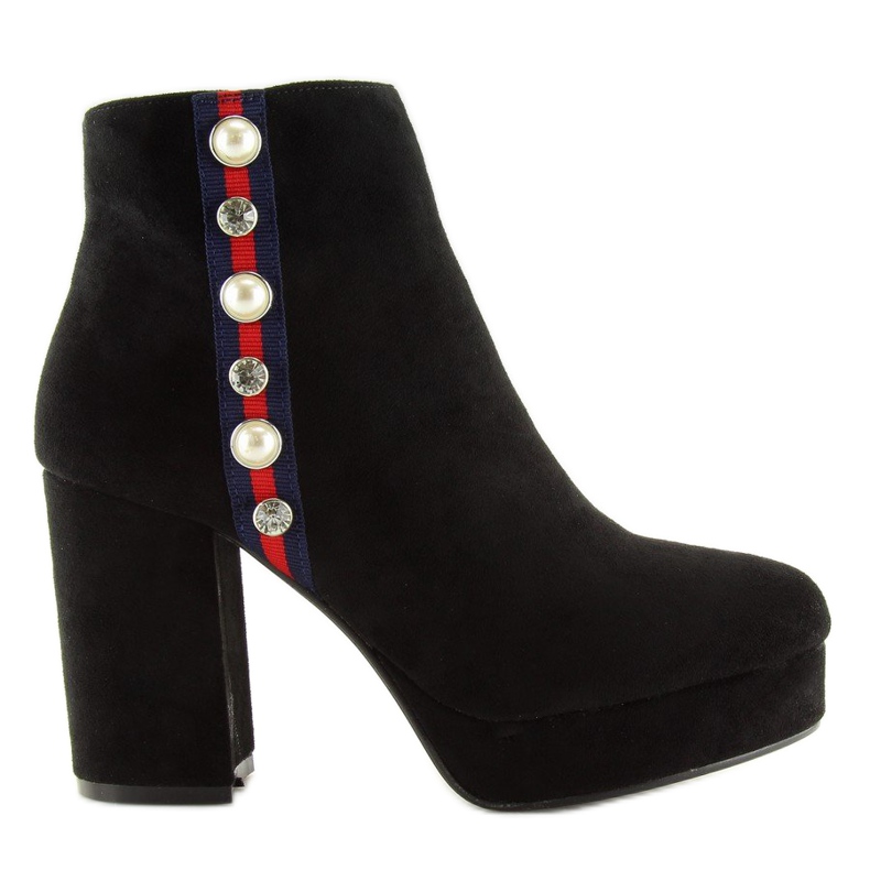 Svarta YQ208 Svarta plattformsstövlar