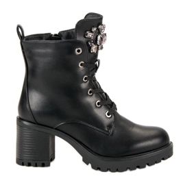 Kylie Knutna stövlar på stolpen svart