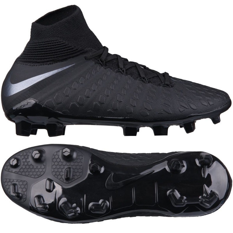 Nike Hypervenom Phantom 3 Elite Dynamic Fit Fg Jr AJ3791-001 fotbollsskor svart svart