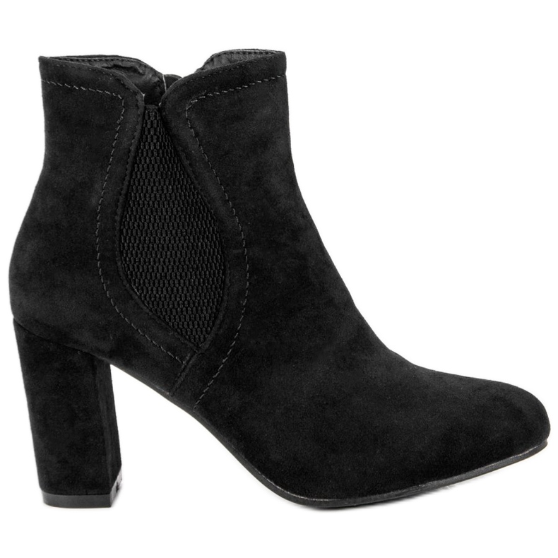 Mocka stövlar på stolpen svart