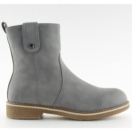 Ankel stövlar platt grå 0-253 Grå