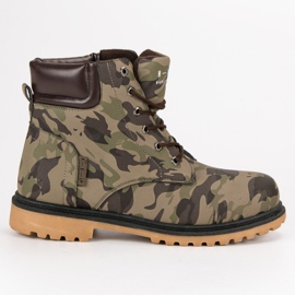 Camo stövlar grön mångfärgad