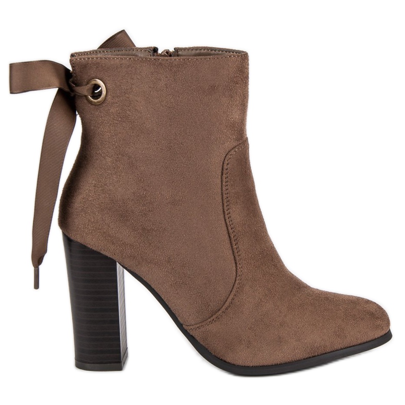 Super Mode Eleganta stövlar på en stolpe brun