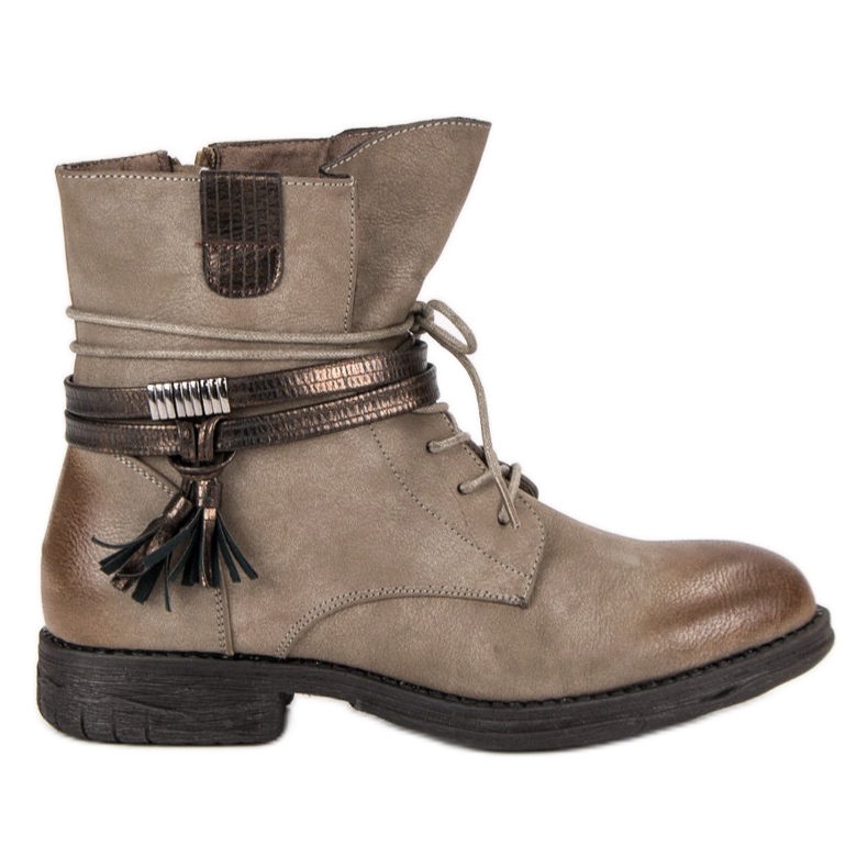 Queentina Bruna stövlar med dragkedja