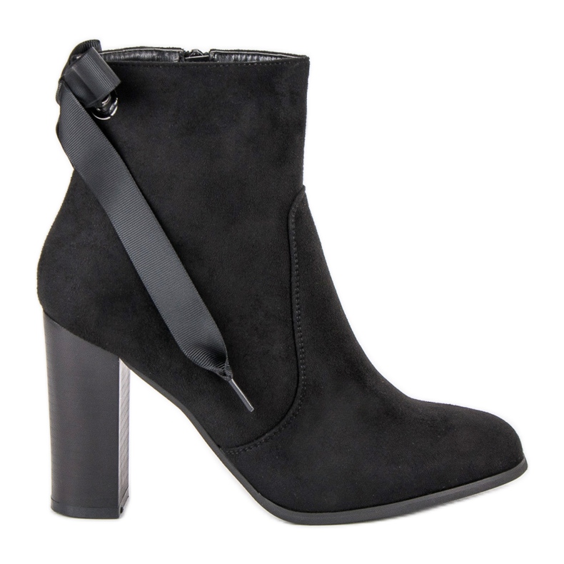 Super Mode Eleganta stövlar på stolpen svart