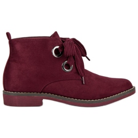 Super Mode Stövlar i mocka röd