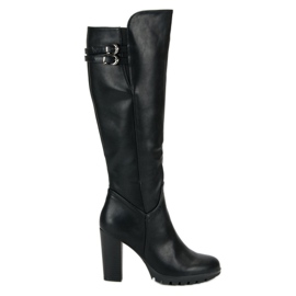 Cm Paris Klassiska högklackade stövlar svart