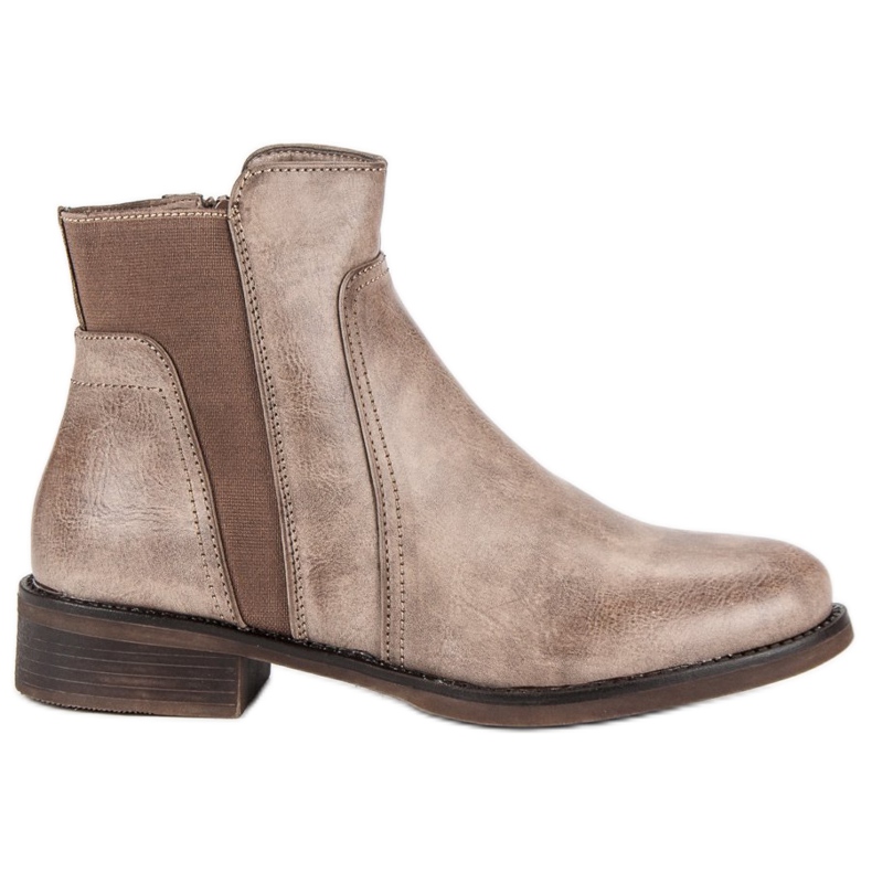 Super Mode Flat Heel stövlar brun
