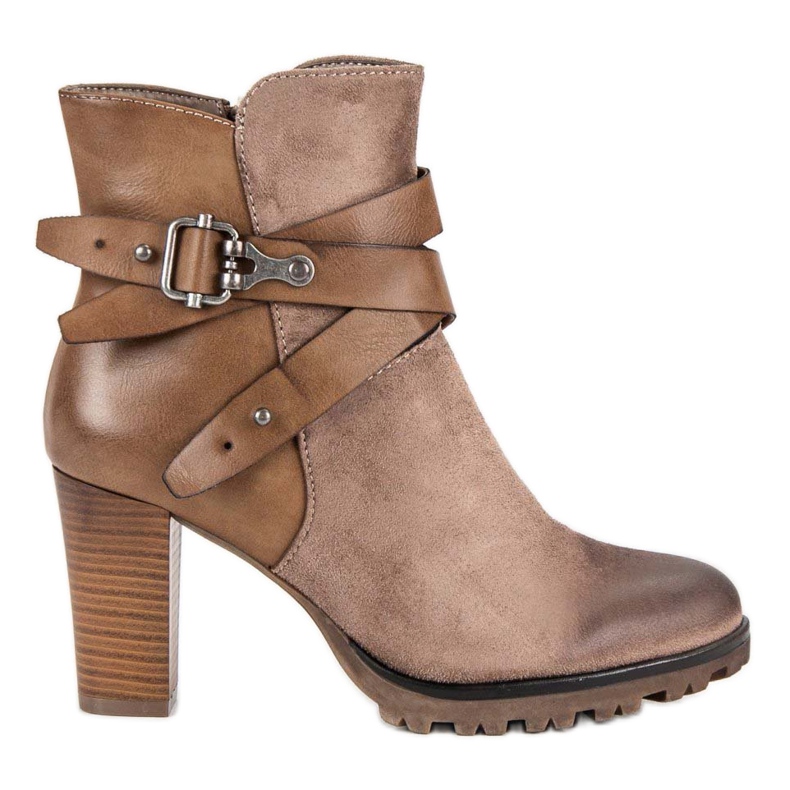 Super Mode Snygga stövlar på stolpen brun