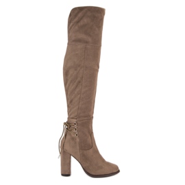 Cm Paris Mocka stövlar på en pelare brun