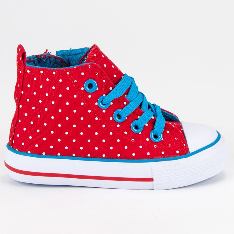 High Polka Dot Sneakers röd