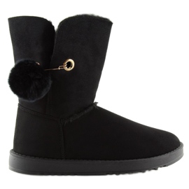 Svart emuserar med pompon SP04P Svart