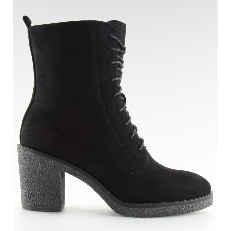 Lace-up högklackor svart 3638 Svart