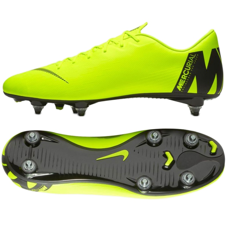 Nike Mercurial Vapor 12 Academy Sg Pro M AH7376-701 fotbollsskor mångfärgad grön